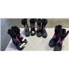 Image 1 : 4 NEW SIZE 2 GIRLS WINTER BOOTS