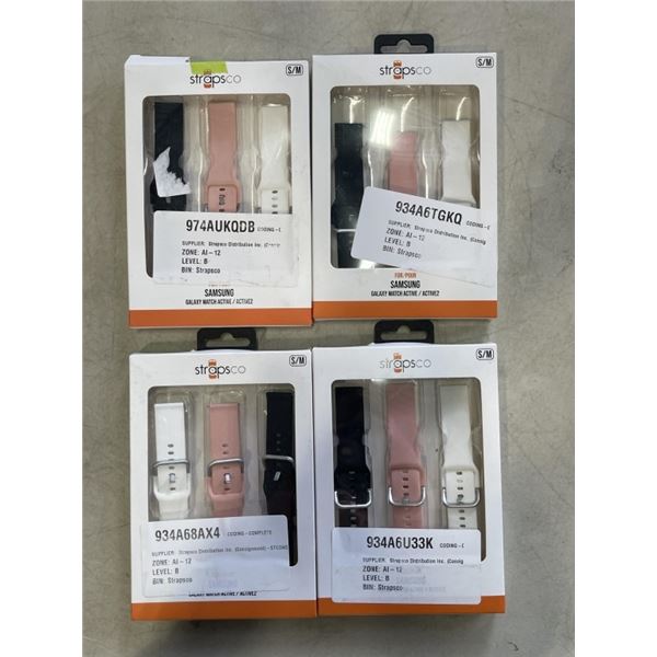 4 NEW 3-PACKS OF SAMSUNG GALAXY WATCH ACTIVE / ACTIVE 2 REAPLCEMENT BANDS