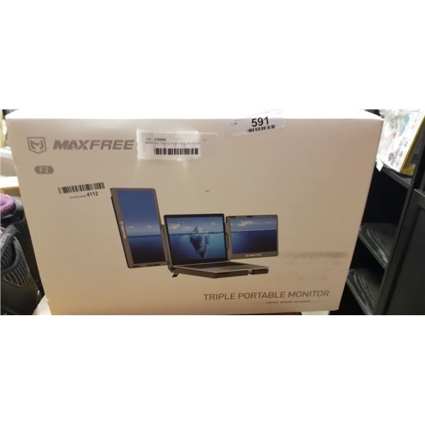 MAXFREE TRIPLE PORTABLE MONITOR  LAPTOP SCREEN EXTENDER
