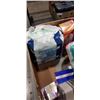 Image 3 : BOX OF ADULT DIAPERS, TISSUE BOXES AND 12 UPS