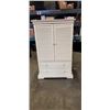 Image 1 : WHITE 2 DOOR LOUVERED CABINET