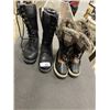 Image 1 : 2 PAIRS OF SNOW BOOTS, SIZE 6 AND SIZE 8 (LEATHER)  LADIES