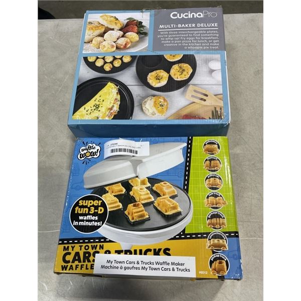 CUCINA MULTI BAKER DELUXE AND CARS AND TRUCKS WAFFLE MAKER