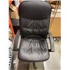 Image 1 : LEATHER HIGHBACK OFFICE CHAIR