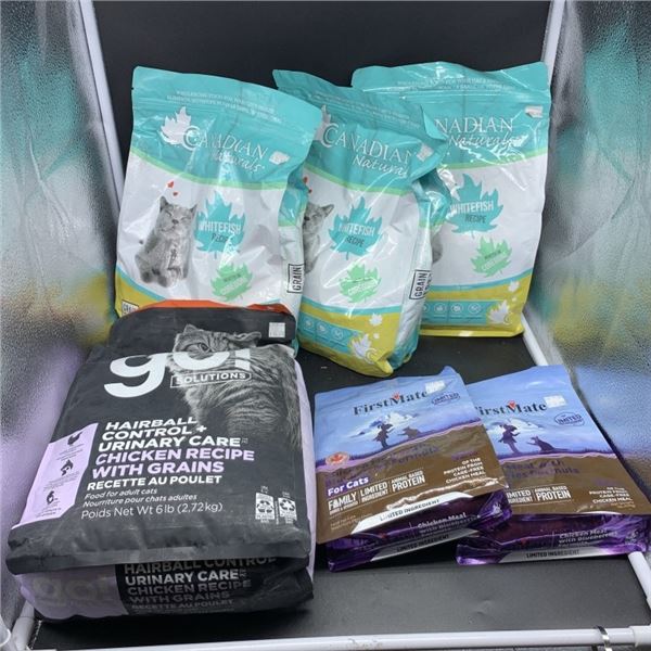 THREE BAGS OF NEW CANADIAN NATURALS WHITEFISH RECIPE CAT FOOD WITH GO SOLUTIONS HAIRBALL CONTROL PLU