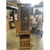 Image 1 : OAK GLASS DOOR DISPLAY CABINET