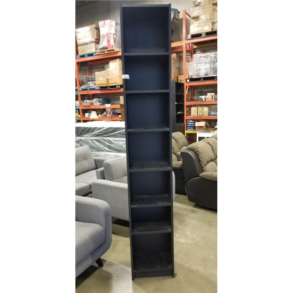 BLACK 6.5FT TALL BOOKSHELF