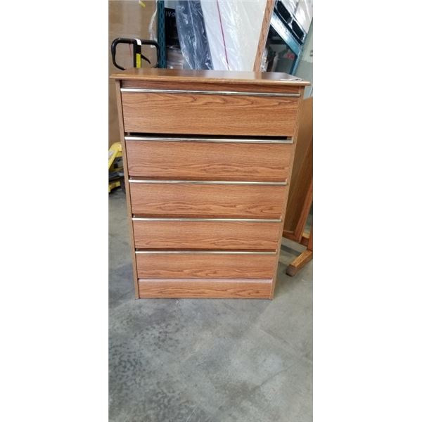 5 DRAWER OAK HIGHBOY DRESSER