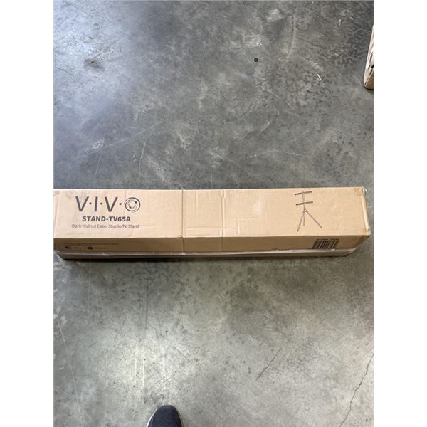 VIVO DARK WALNUT EASEL STUDIO TV STAND