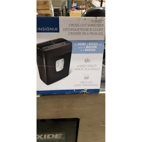 INSIGNIA 6 SHEET CROSS CUT SHREDDER - TESTED WORKING