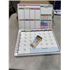 Image 1 : 6 NEW 2PACKS OF MAGNETIC CALENDAR AND MARKER SETS, 16 X 12 INCH