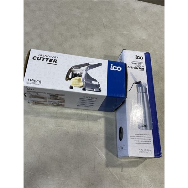 ICO FRENCH FRY CUTTER AND ICO WHIPPED CREAM DISPENSER