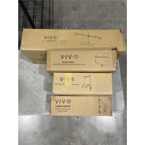 4 ASSORTED VIVO MOUNTS