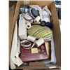 Image 5 : LARGE BOX OF SEWING SUPPLIES AND ELNA SEWING MACHINE