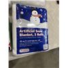 Image 2 : 5 NEW ARTIFICIAL SNOW BLANKET, 3 ROLLS 2.6FTX 7.8FT EACH EXPANDS TO 1.78 THICK, AND NEW SET OF PREXT