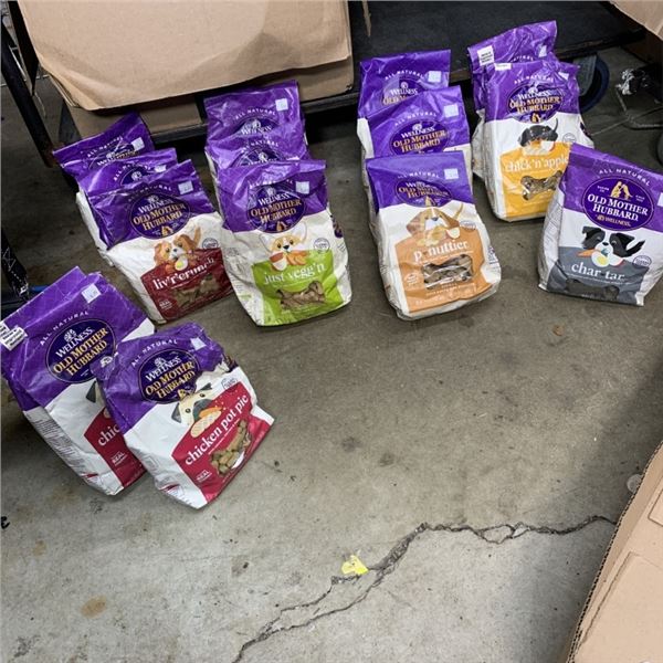 14 BAGS OF WELLNESS OLD MOTHER HUBBARD OVEN BAKED DOG BISCUITS 1.25 LB BAGS  BEFORE JULY 2026