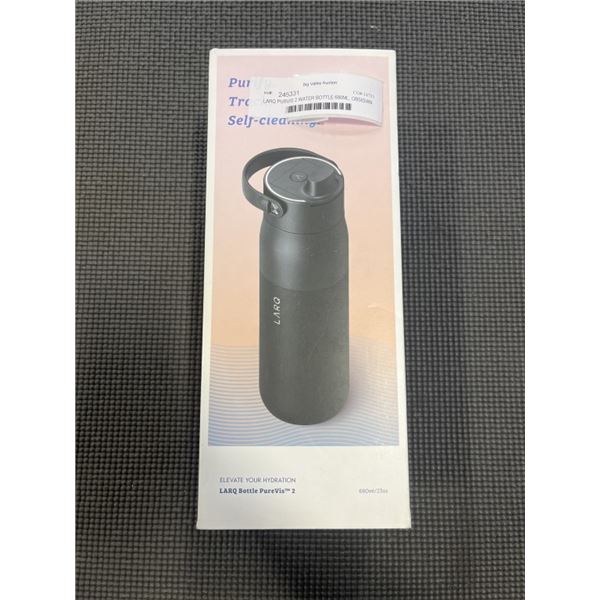 LARQ PURVIS 2 WATER BOTTLE 680ML, OBSIDIAN BLACK