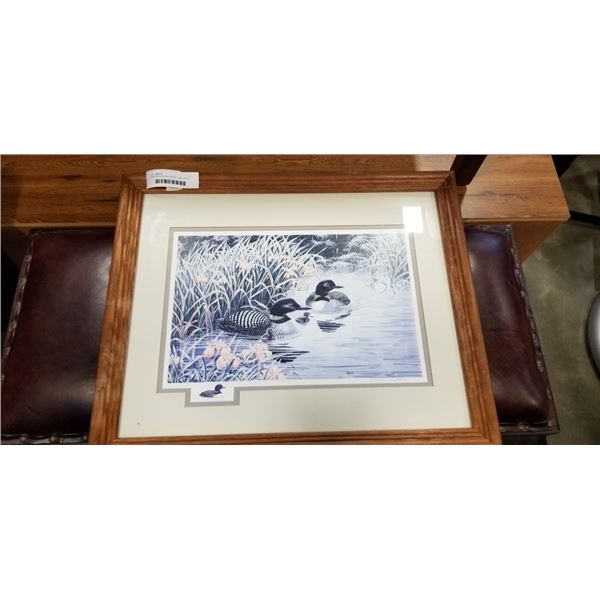 CHRISTINE WILSON SIGNED 'LOON' PRINT, LEP