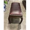 Image 2 : REPRODUCTION LEATHER TOP BENCH