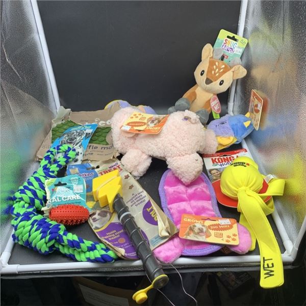 LOT OF NEW PET ACCESSORIES AND TOYS