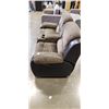 Image 3 : LEATHER AND MICORFIBER DOUBLE RECLINER W/ CUP HOLDERS AND CONSOLE