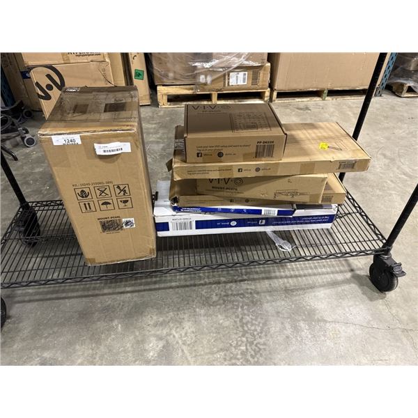 ASSORTED VIVO MOUNTS AND DESK ACCESSORIES