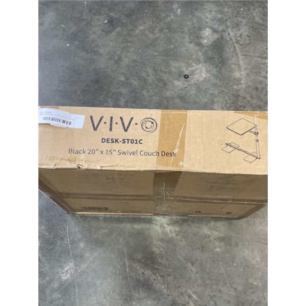 VIVO BLACK 20 X 15 INCH SWIVL COUCH DESK