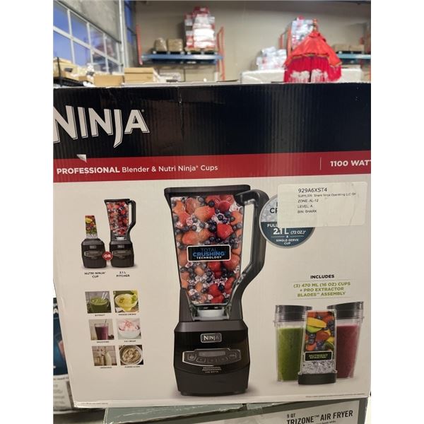 NINJA PROFESSIONAL 2.1L 1100W COUNTERTOP BLENDER W/ NUTRI NINJA CUPS - TESTED WORKING, RETAIL $219