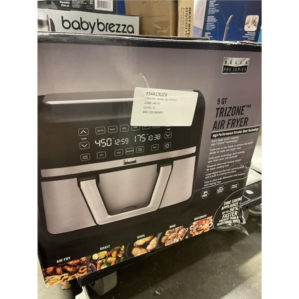 BELLAPRO MINI TRIZONE FLEX AIR FRYER - TESTED WORKING, RETAIL $299