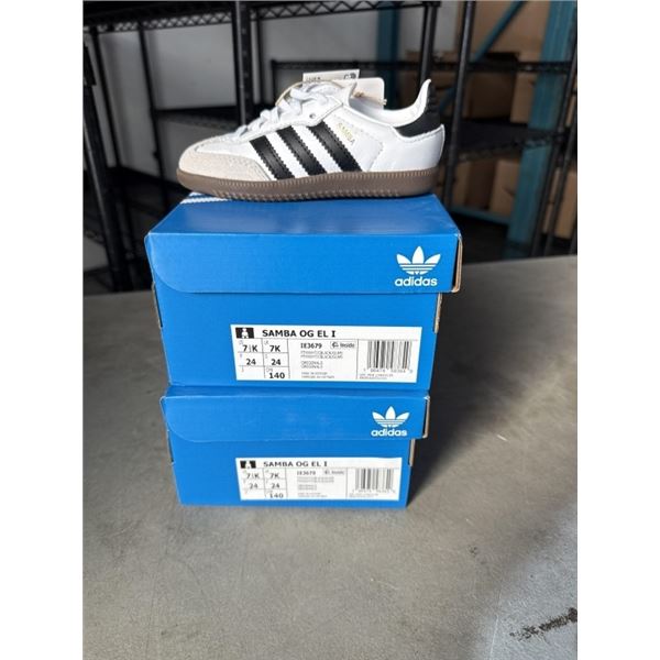 2 NEW PAIRS OF SAMBA OG EL 1 SIZE 7.5K