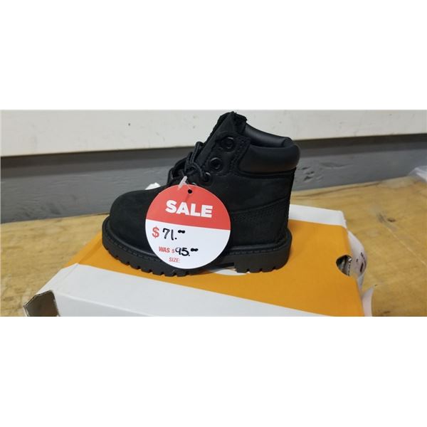 NEW TIMBERLAND PREMIUM 6 IN WATERPROOF BOOT BLACK NUBUCK SIZE TODDLER 4