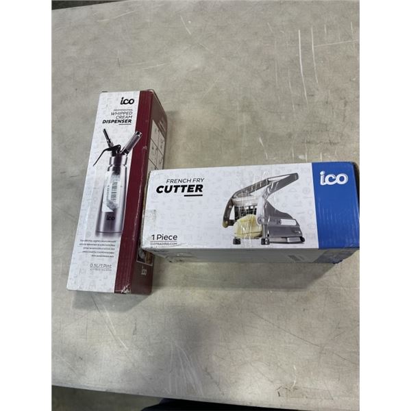 ICO FRENCH FRY CUTTER AND ICO WHIPPED CREAM DISPENSER