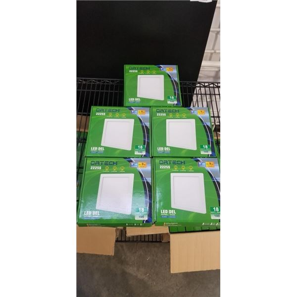5 NEW ORTECH LED 9 INCH FLUSH MOUNT DOWN LIGHTS, 5000K
