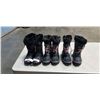 Image 1 : 3 NEW SIZE 1 GIRLS WINTER BOOTS