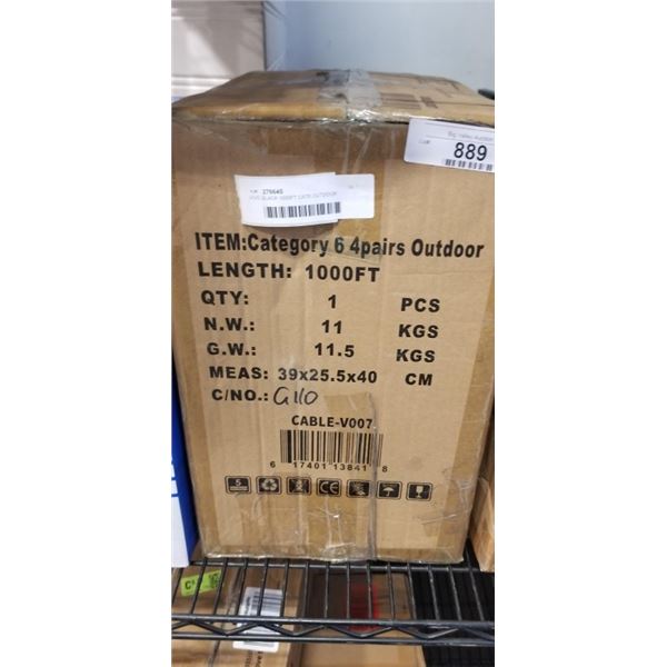 VIVO BLACK 1000FT CAT6 OUTDOOR ETHERNET CABLE