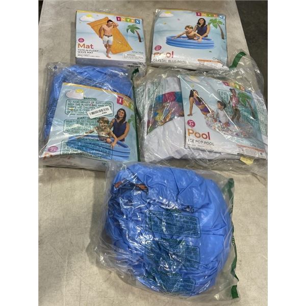 INTEX INFLATABLE MATTS AND POOLS ETC
