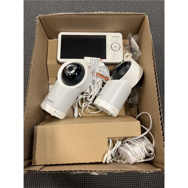 VTECH 5" WIFI HD VIDEO BABY MONITOR W/ 2 CAMERAS, NIGHT VISION AND PAN/ TILT - TESTED WORKING, RETAI