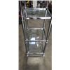 Image 2 : CHROME AND GLASS 4 TIER DISPLAY SHELF