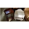 Image 1 : VINTAGE NIGHT STAND AND CHERRY FINIHS TELEPHONE TABLE