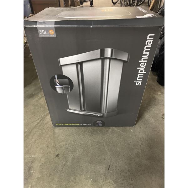 SIMPLE HUMAN DUAL COMPARTMENT STEP CAN