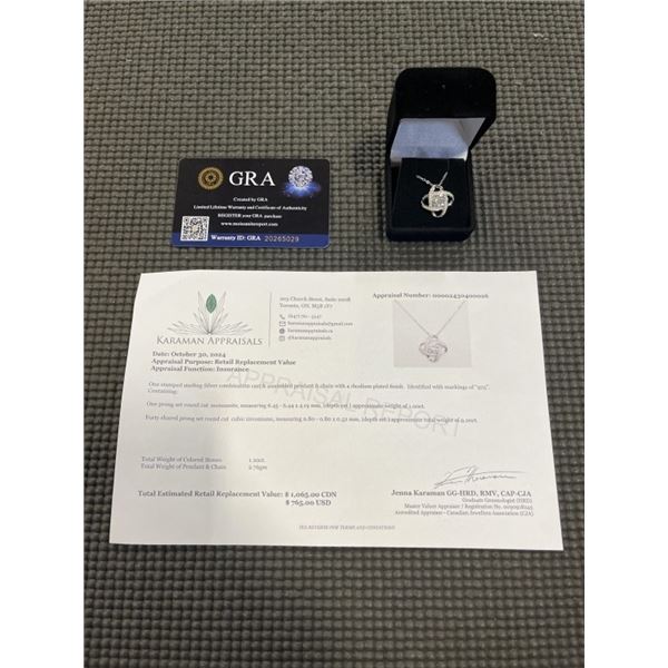 1.00 CT GRA CERTIFIED ROUND BRILLIANT CUT MOISSANITE STONE VVS D COLOR WITH THE 40 ROUND BRILLIANT C