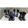 Image 1 : 4 NEW SIZE 1 GIRLS WINTER BOOTS