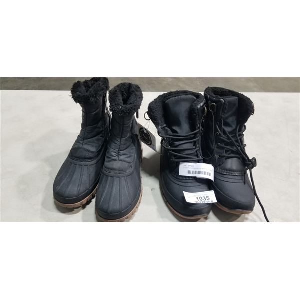 2 SIZE 7 LADIES WINTER BOOTS - 1 NEW