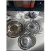 Image 2 : 9 PC ANTIQUE SILVER PLATE SERVING ITEMS