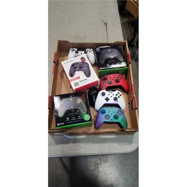 TRAY OF XBOX CONTROLLERS
