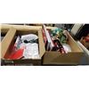 Image 1 : 2 TRAYS OF CHRISTMAS DECOR AND BULBS ETC