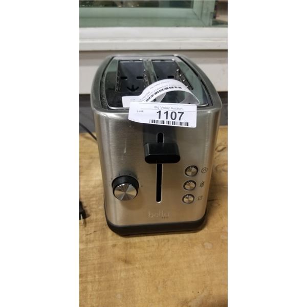 BELLAPRO 2 SLICE STAINLESS TOASTER - TESTED WORKING, RETAIL $109