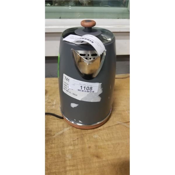 HADEN DORCHESTER GREY ELECTRIC KETTLE 1.7L  - TESTED WORKING, RETAIL $199