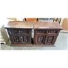 Image 1 : PAIR OF VINTAGE SOLID WOOD NIGHT STANDS