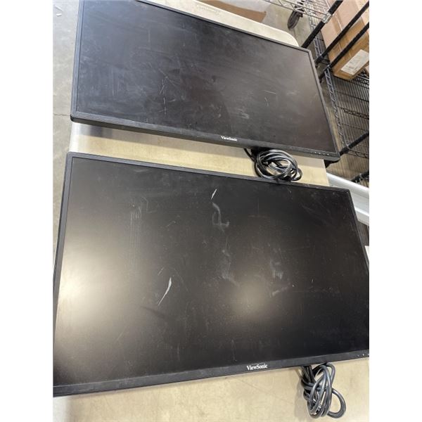 2 VIEW SONIC 27 INCH MONITORS, BOTH WORKING , NO STANDS